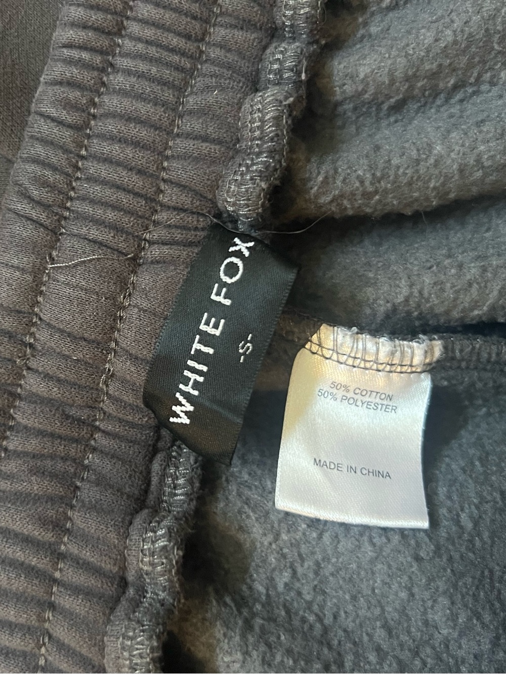 White Fox Boutique Black Joggers with Pink Logo - Picture 2 of 2
